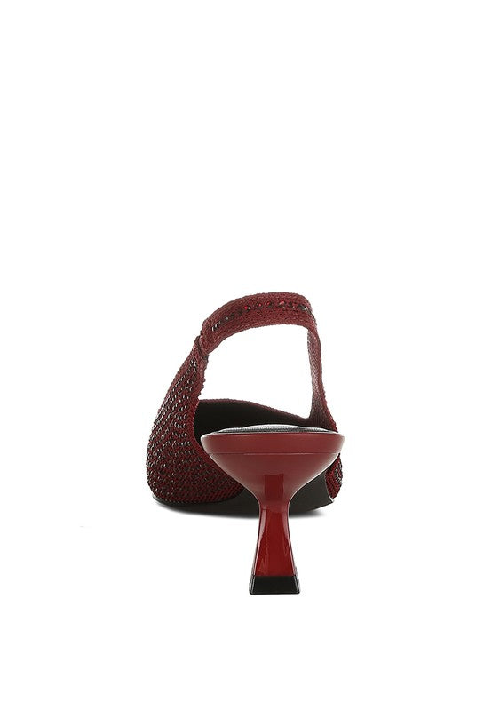 Julep Flyknit Rhinestone Slingback Sandals - Tigbul's Variety Fashion Shop