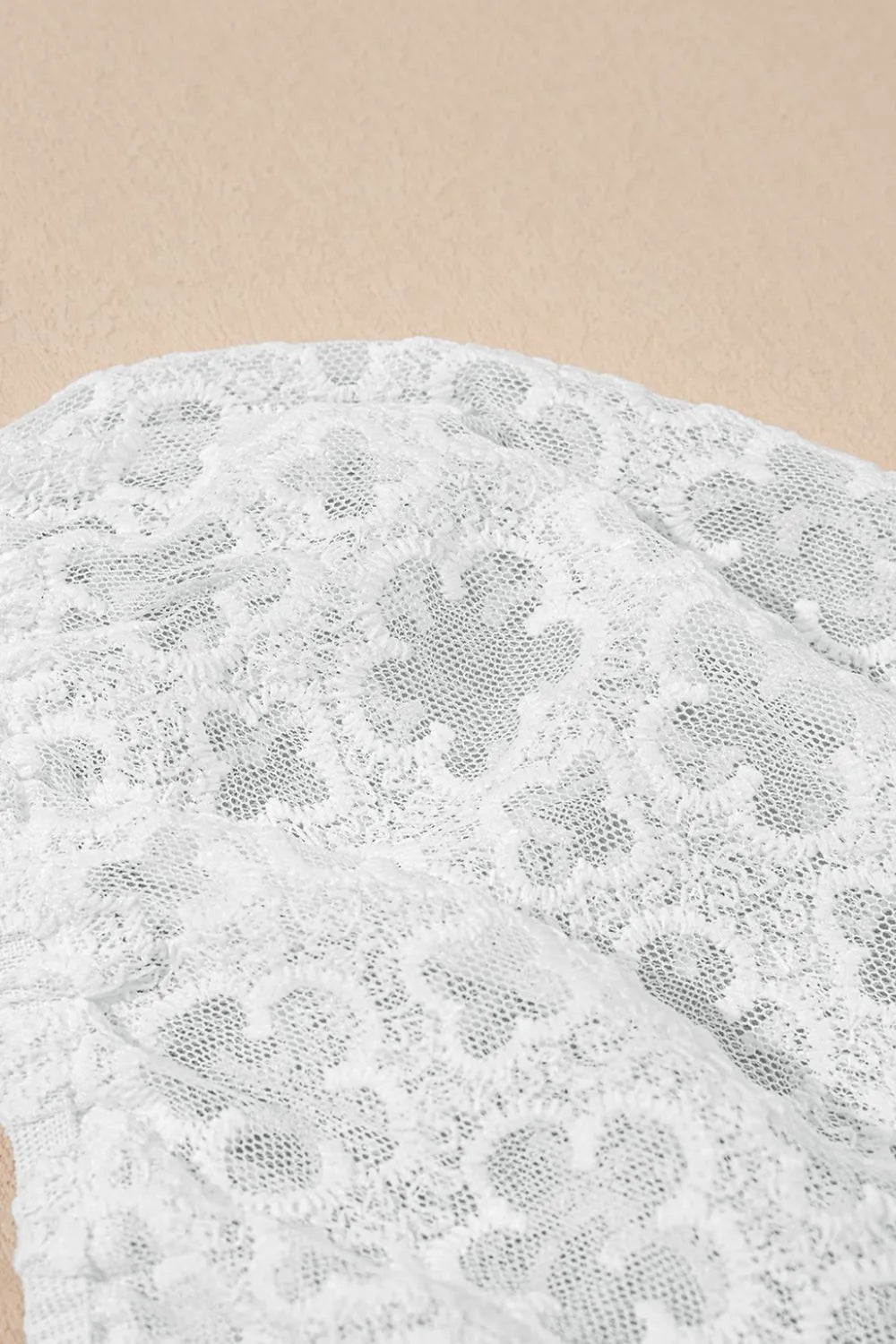 Lace Puff Sleeve Empire Waist Mini Dress - Tigbul's Variety Fashion Shop