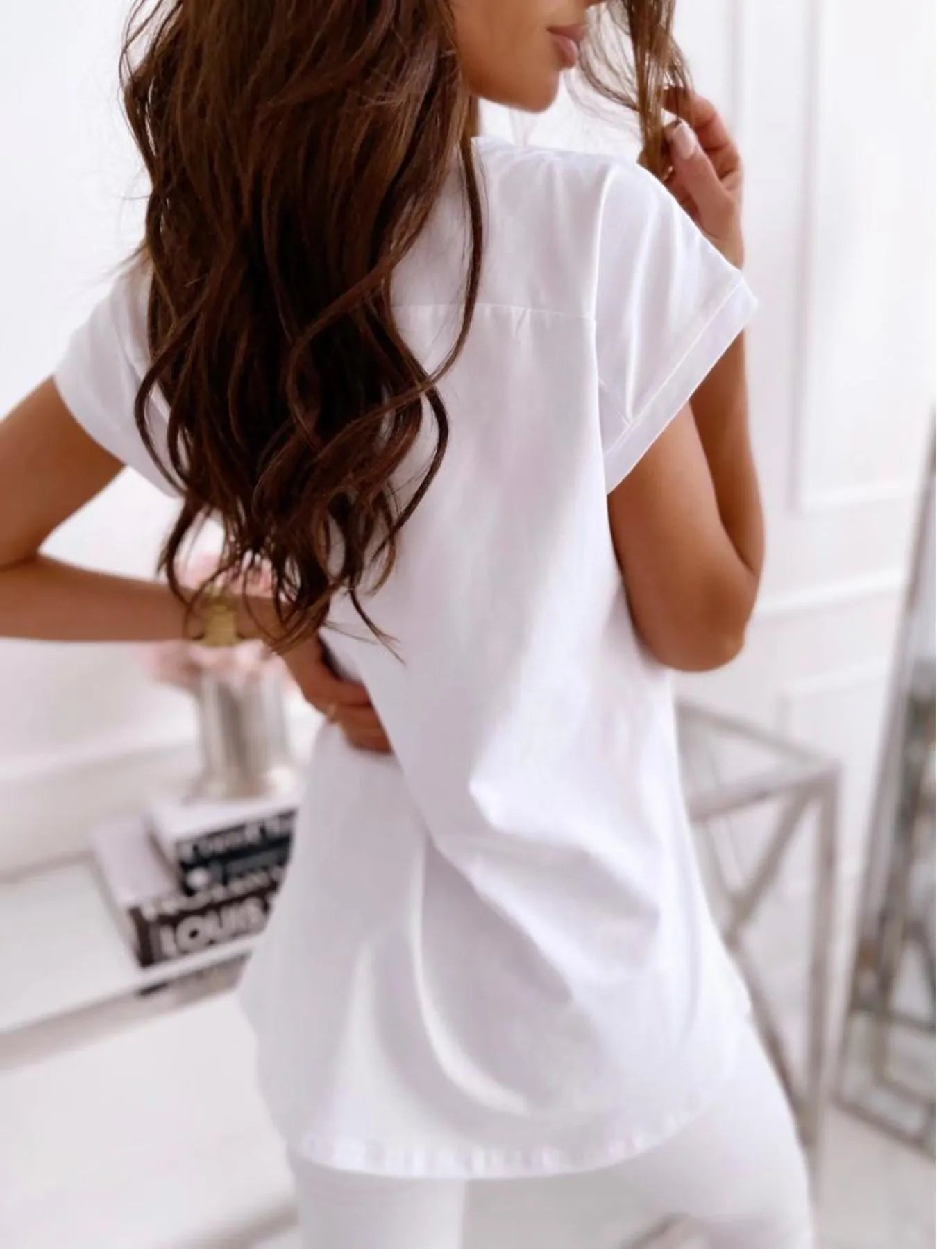 V-Neck Short Sleeve T-Shirt - Tigbul's Variety Fashion Shop