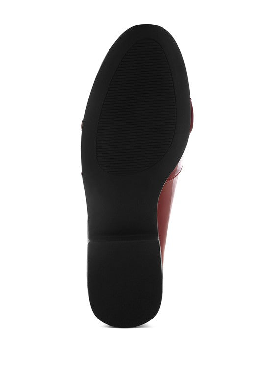 Araminta Classic Chunky Bow Loafers - Tigbul's Variety Fashion Shop