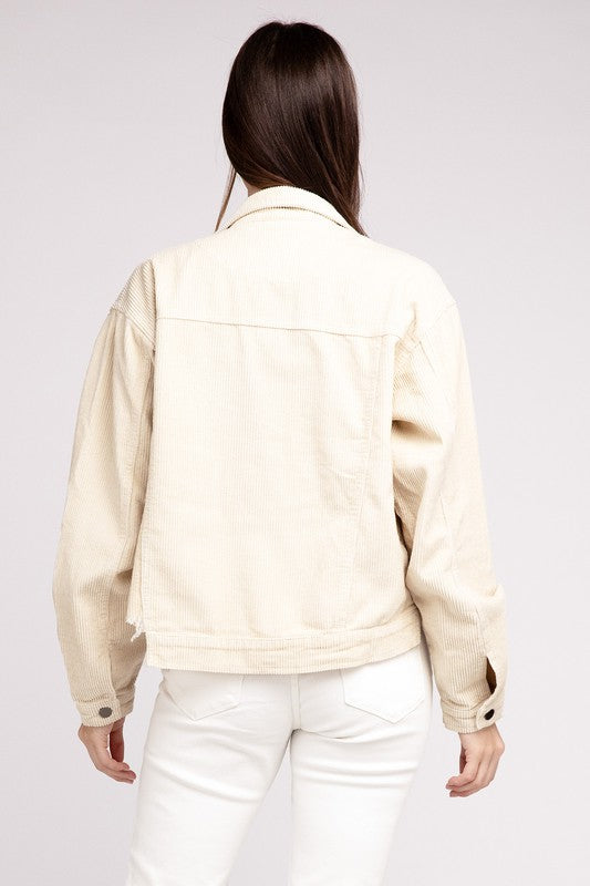 Oversized ribbed shacket - Tigbul's Variety Fashion Shop