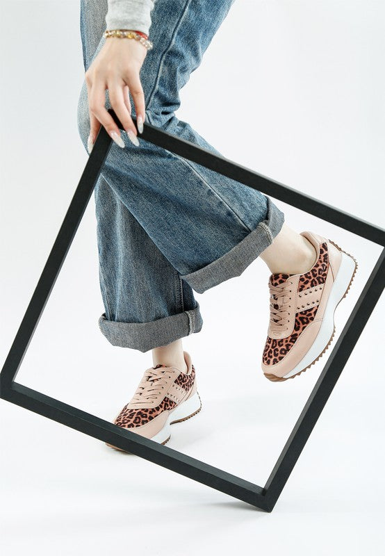 Lepark Real Leather Leopard Print Sneakers - Tigbul's Variety Fashion Shop