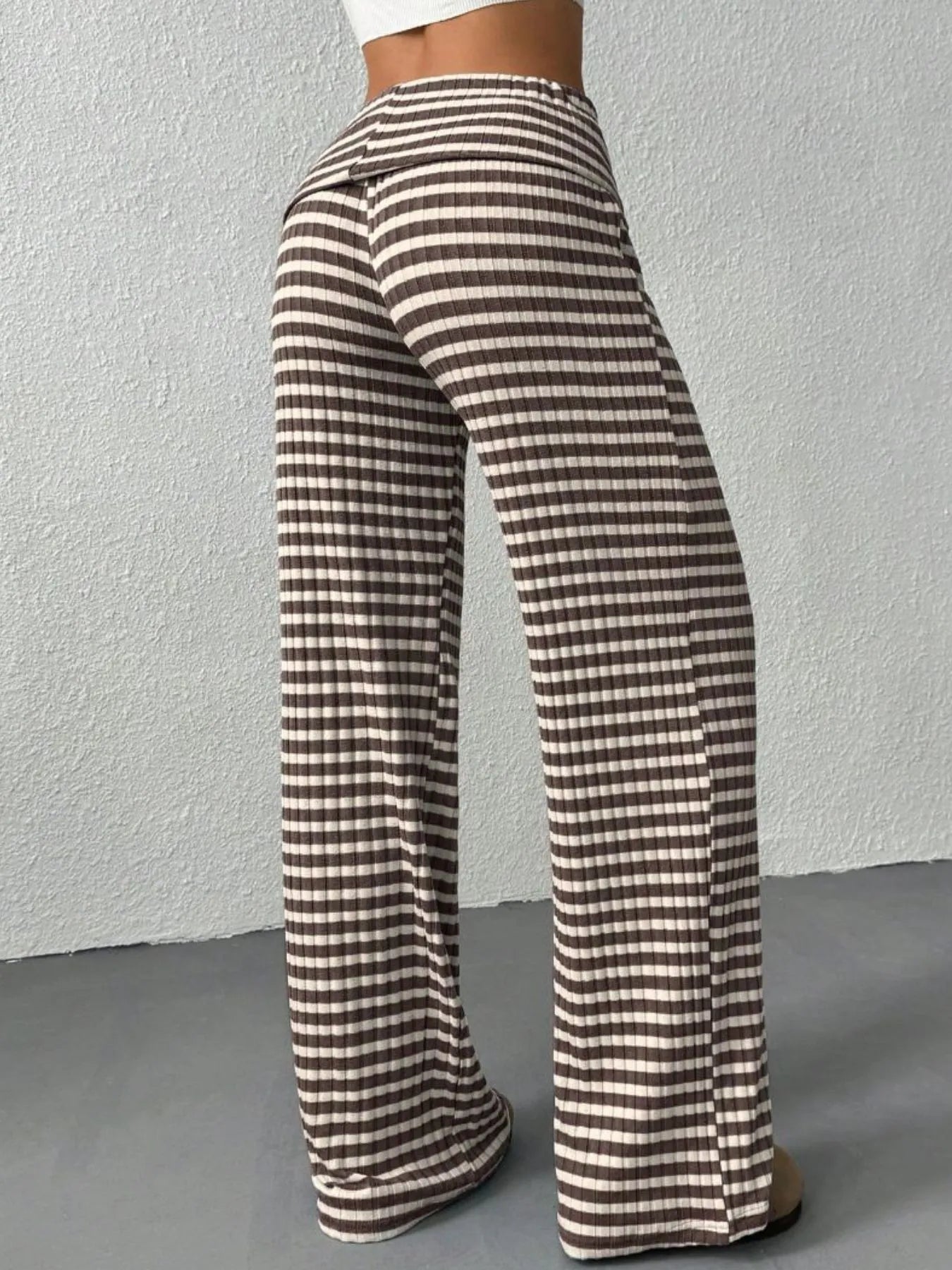 Striped Wide Leg Pants - Tigbul's Variety Fashion Shop