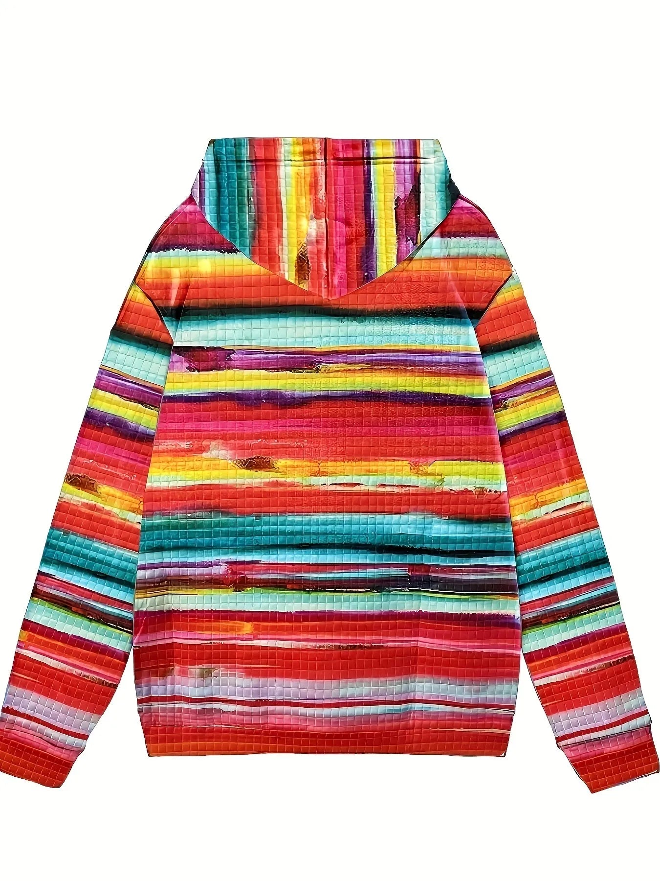Drawstring Striped Kangaroo Pocket Hoodie - Tigbul's Variety Fashion Shop
