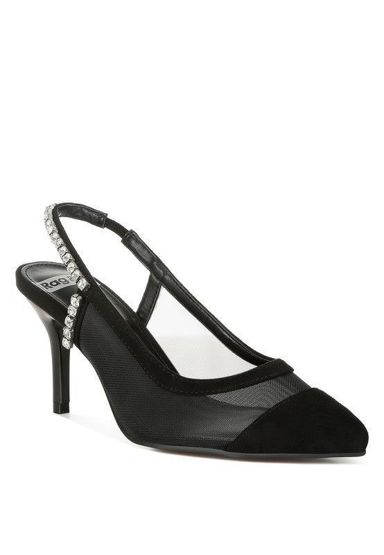 Yaga Stiletto Heel Slingback Sandals - Tigbul's Variety Fashion Shop