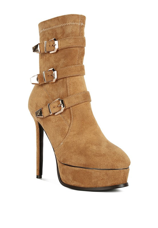 BEAUX High Platform Stiletto Ankle Boots - Tigbul's Variety Fashion Shop