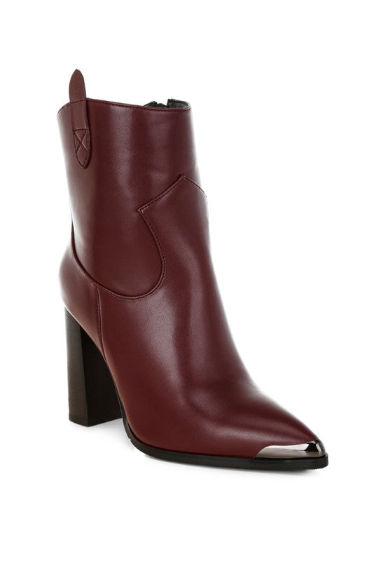 Hatter Pointed Toe Faux Leather Boots - Tigbul's Variety Fashion Shop