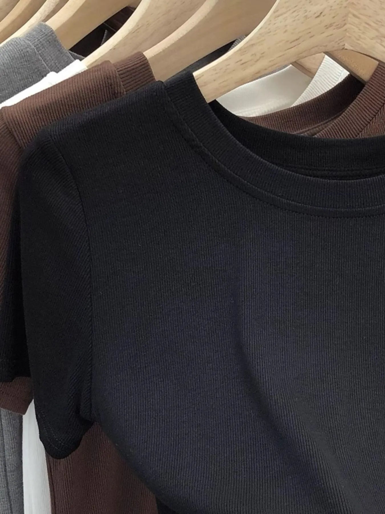 Crew Neck Short Sleeve T-Shirt - Tigbul's Variety Fashion Shop