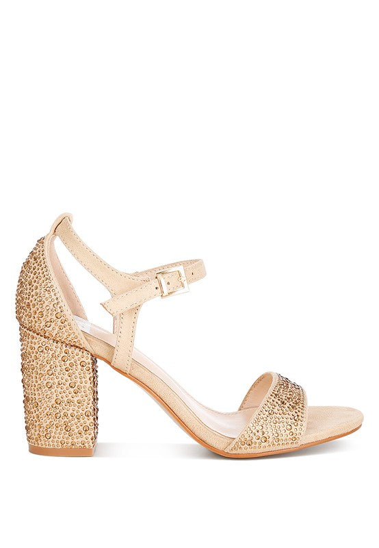 Navoli Rhinestones Embellished Sandals - Tigbul's Variety Fashion Shop