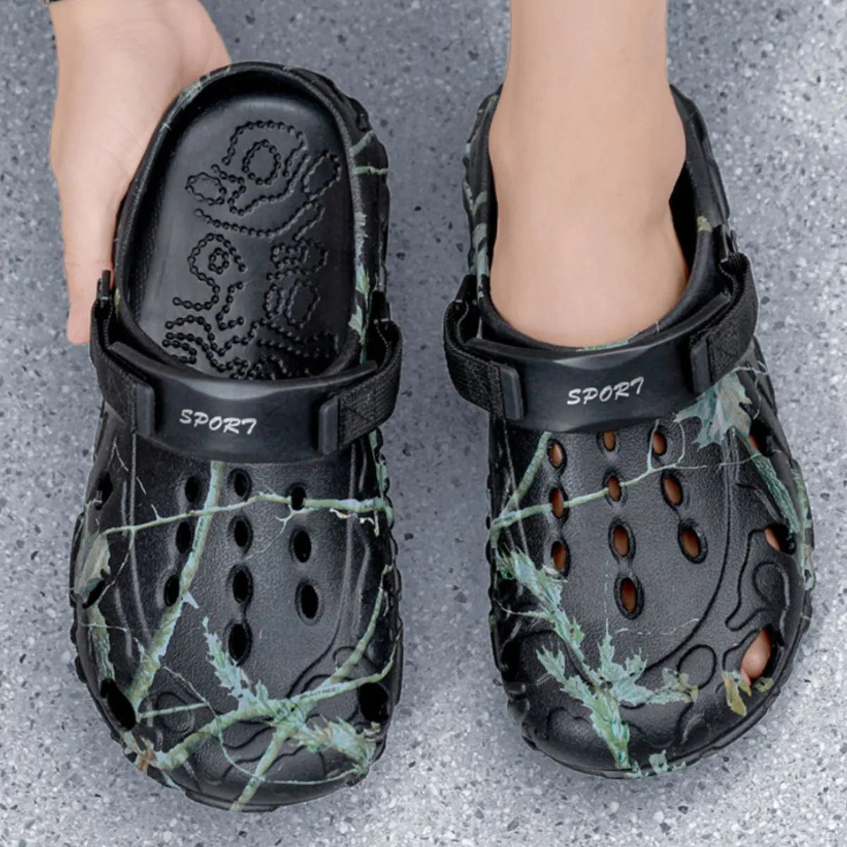 Men's Printed Platform Comfort Clogs Sandals - Tigbul's Variety Fashion Shop
