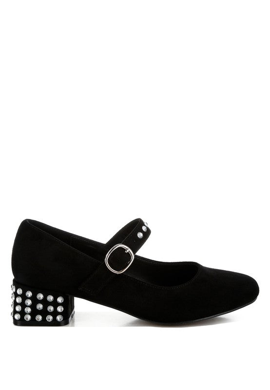 Sima Studded Mary Jane Pumps - Tigbul's Variety Fashion Shop