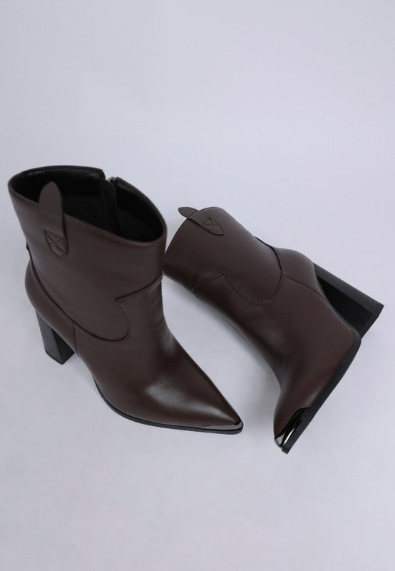 Hatter Pointed Toe Faux Leather Boots - Tigbul's Variety Fashion Shop
