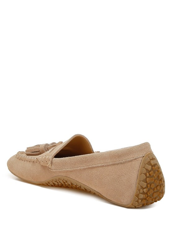 Kipstar Real Suede Leather Tassel Loafers - Tigbul's Variety Fashion Shop