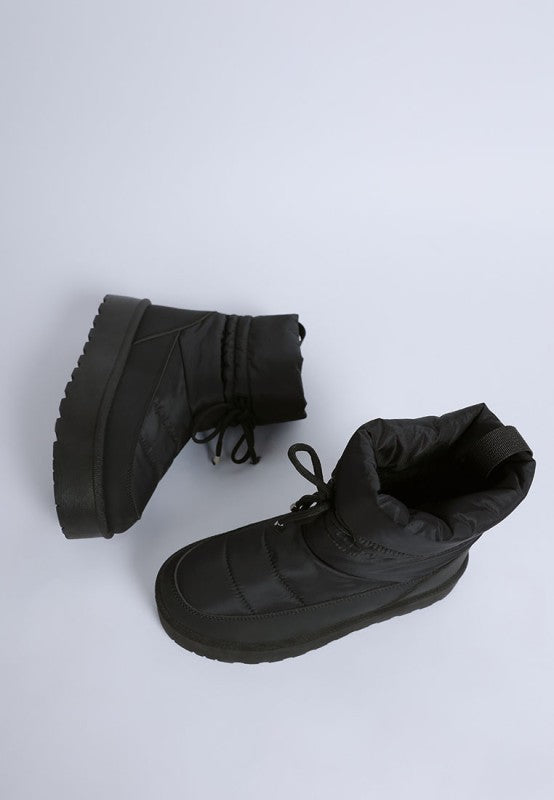 Pacos High Ankle Chunky Snow Boots - Tigbul's Variety Fashion Shop