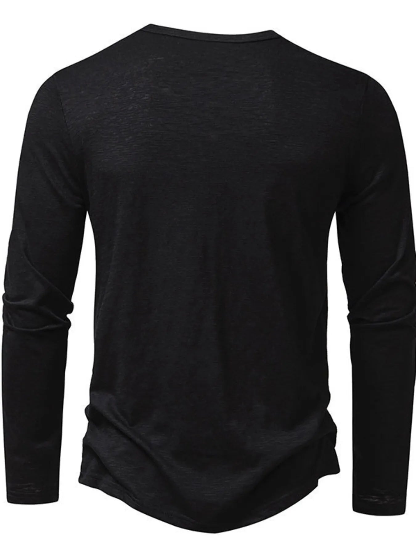 Men's Button Detail Long Sleeve T-Shirt - Tigbul's Variety Fashion Shop