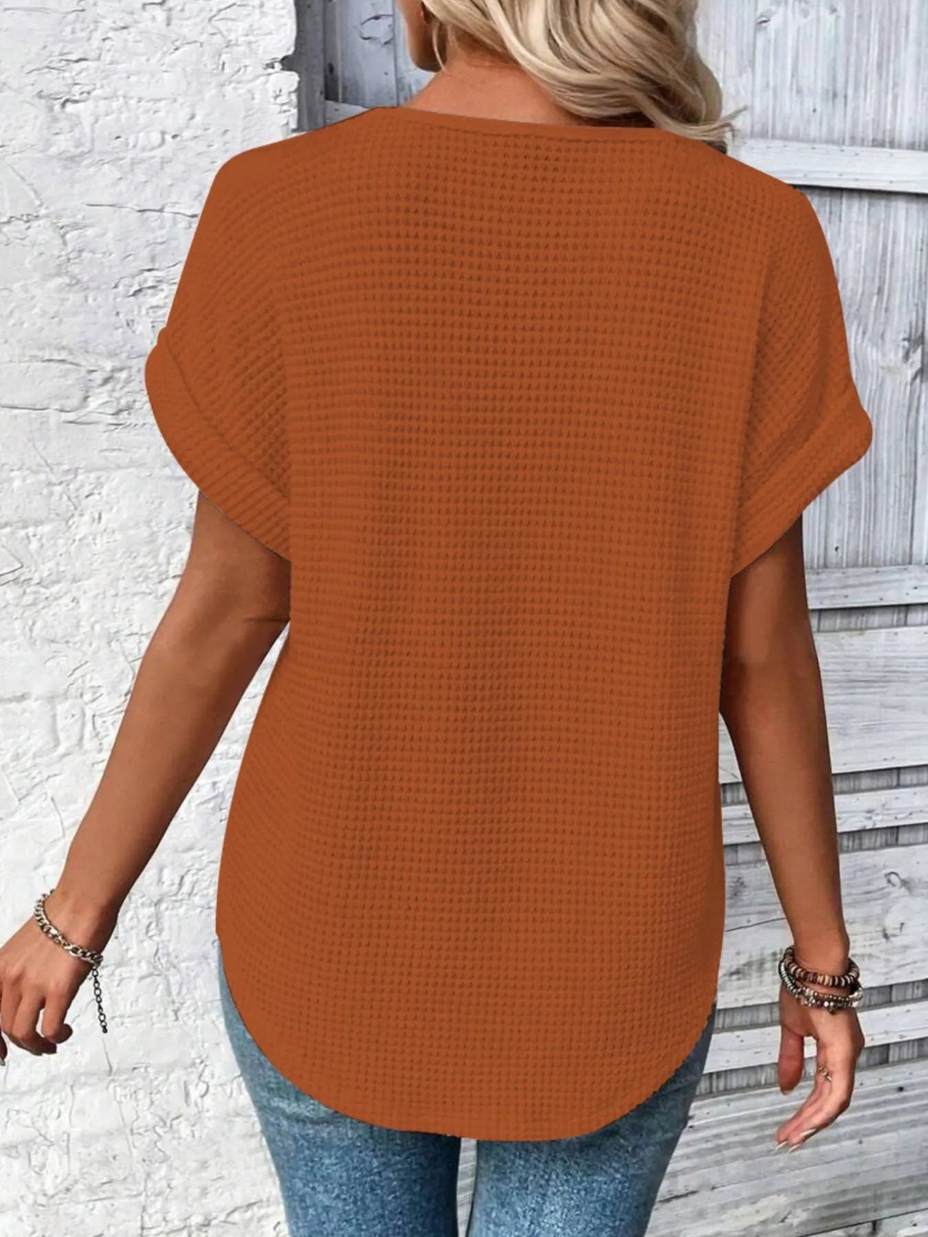 Crochet Lace Short Sleeve Casual T-Shirt - Tigbul's Variety Fashion Shop