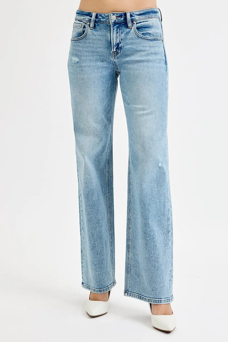 RISEN Full Size Low Rise Ankle Boyfriend Distressed Jeans Plus Size - Tigbul's Variety Fashion Shop
