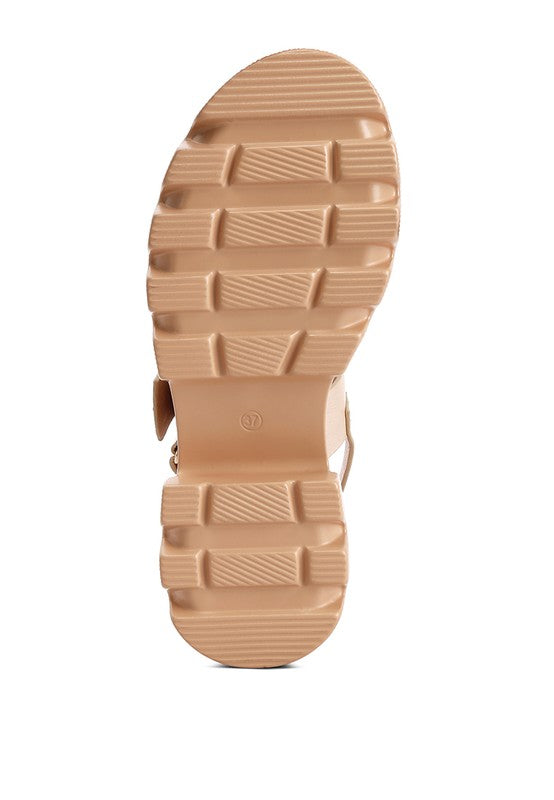 Silas Metallic Chunky Sandals - Tigbul's Variety Fashion Shop