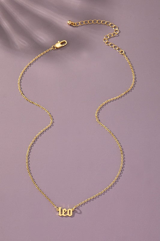 Laser cut zodiac sign pendant necklace - Tigbul's Variety Fashion Shop