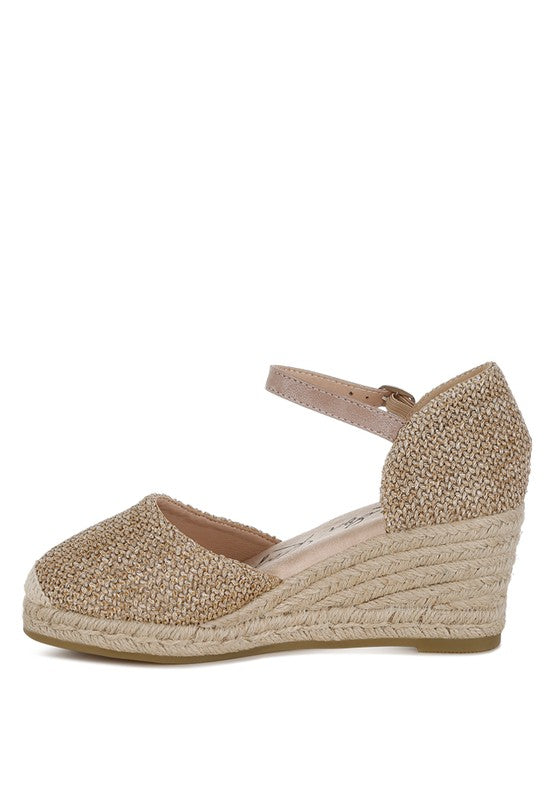 Kalista Raffia Woven Wedge Sandals - Tigbul's Variety Fashion Shop