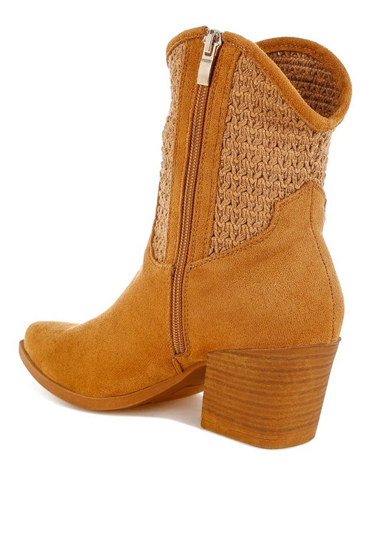 Bimmy Woven Pointy Western Boots - Tigbul's Variety Fashion Shop