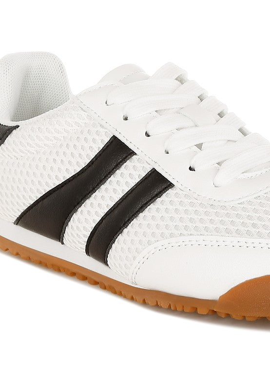 Blaster Casual Striped Lace-Up Sneakers - Tigbul's Variety Fashion Shop