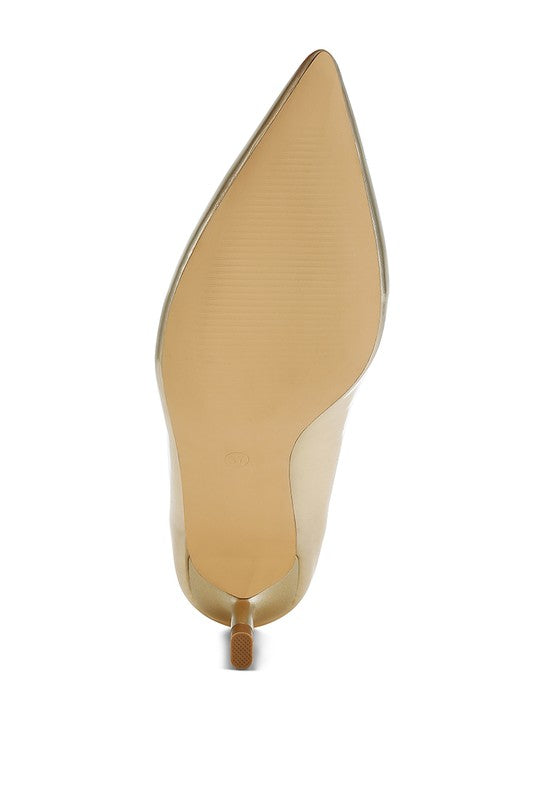 Tagetes Metallic Fantasy Heel Pumps - Tigbul's Variety Fashion Shop