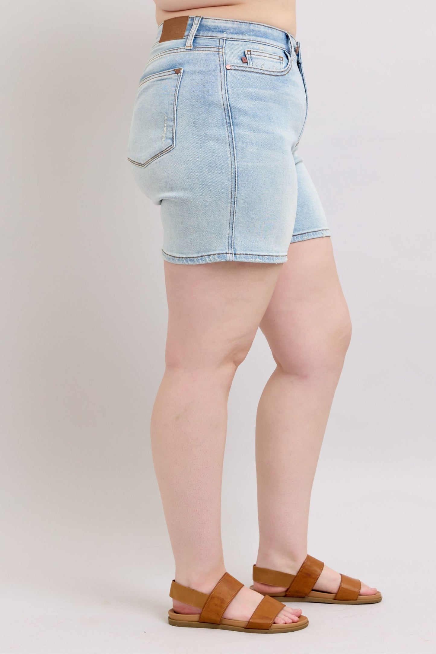 2 Button Denim Shorts with Pockets - Tigbul's Variety Fashion Shop