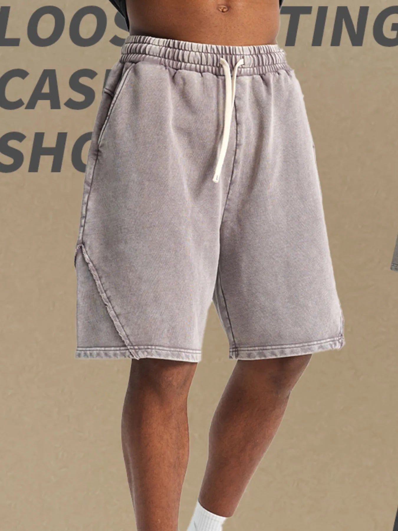 Men's Casual Drawstring Washed Shorts - Tigbul's Variety Fashion Shop