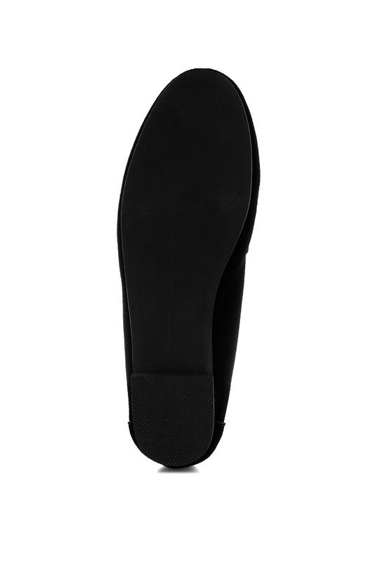 Awen Monochromatic Horsebit Real Suede Loafers - Tigbul's Variety Fashion Shop