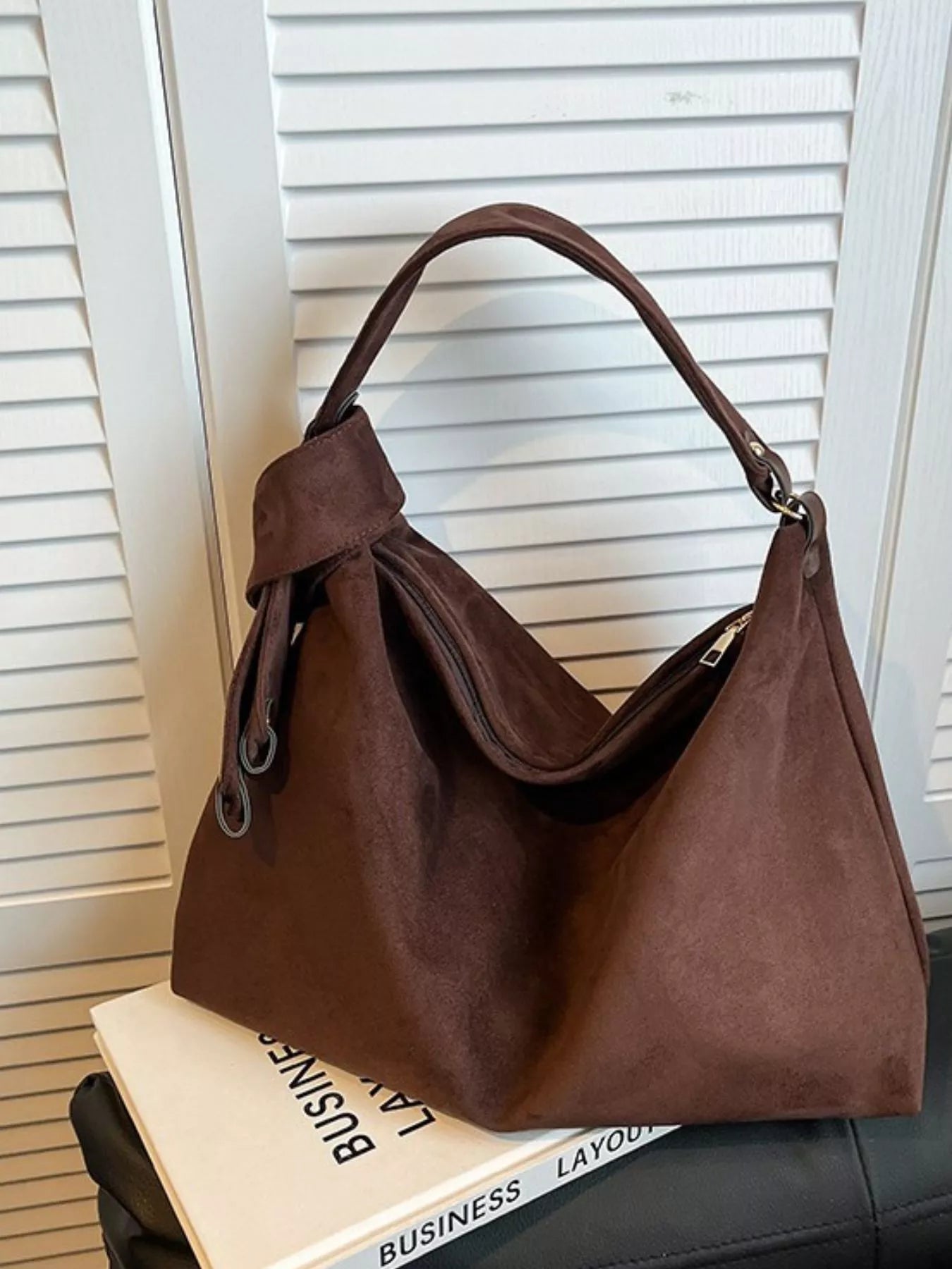 Suede Knot Shoulder Bag - Tigbul's Variety Fashion Shop