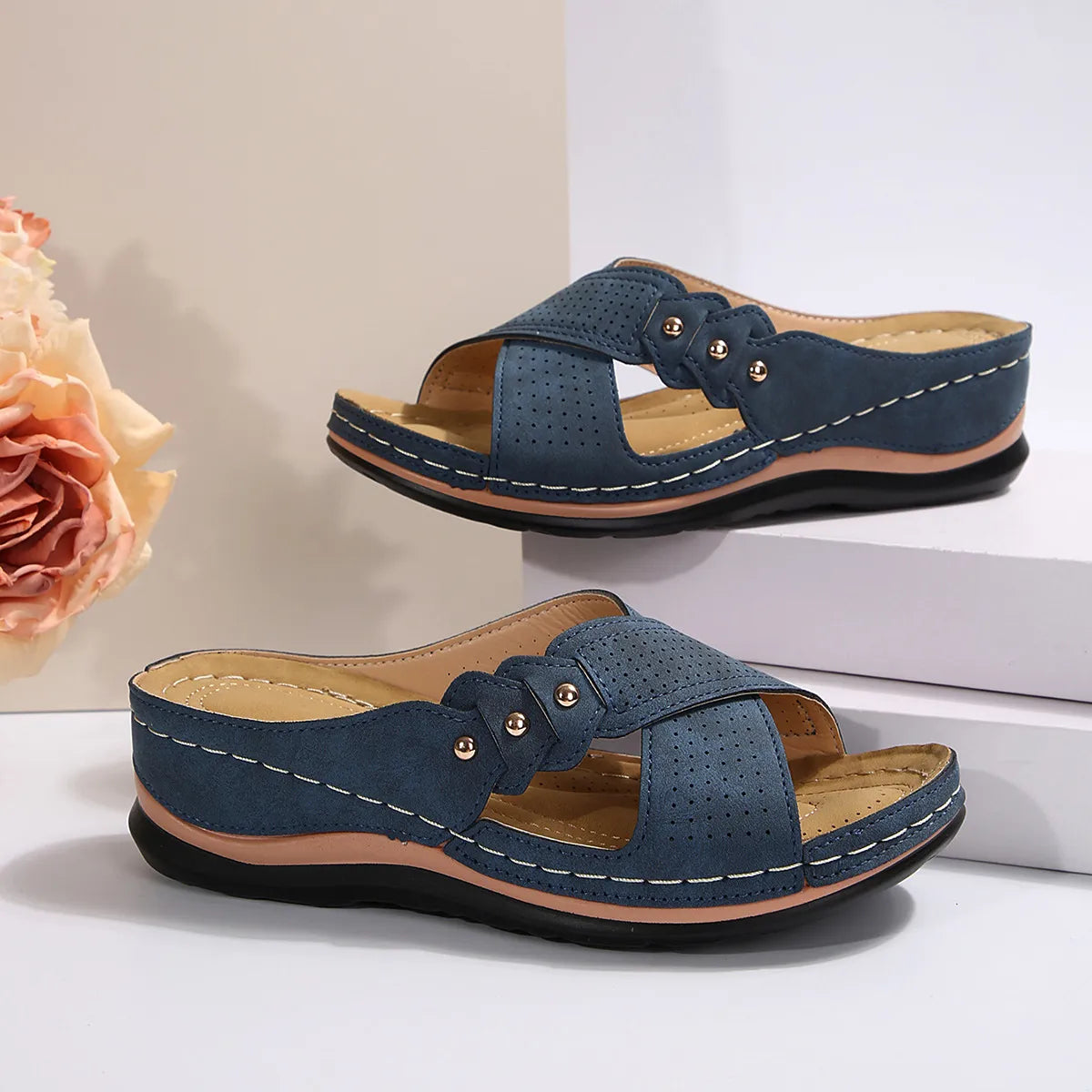 Crisscross Open Toe Wedge Sandals - Tigbul's Variety Fashion Shop