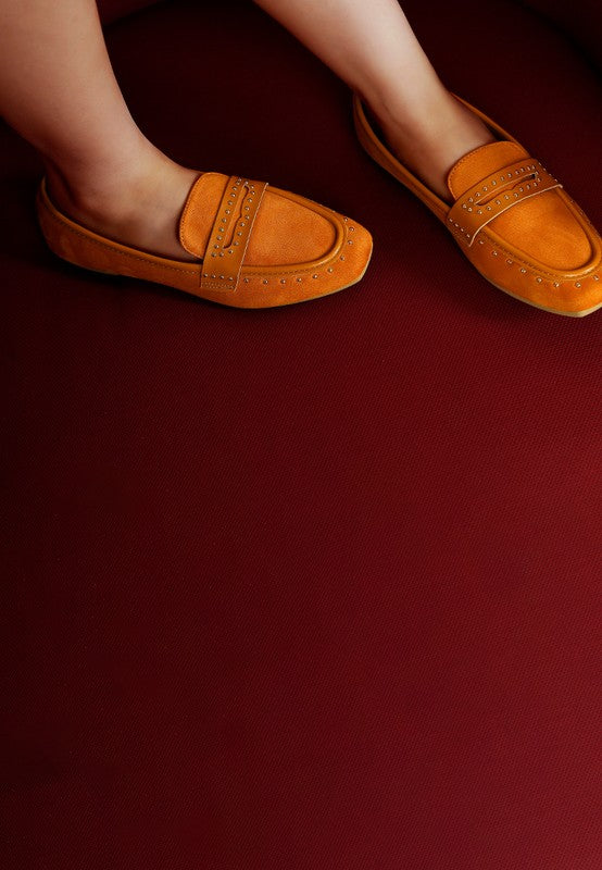 Lumina Penny Strap Studded Loafers - Tigbul's Variety Fashion Shop