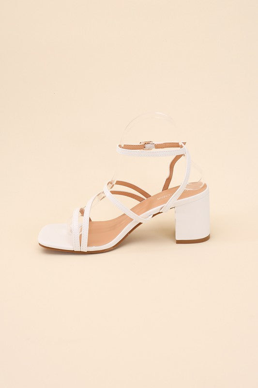 Strappy Block Heel Sandals - Tigbul's Variety Fashion Shop
