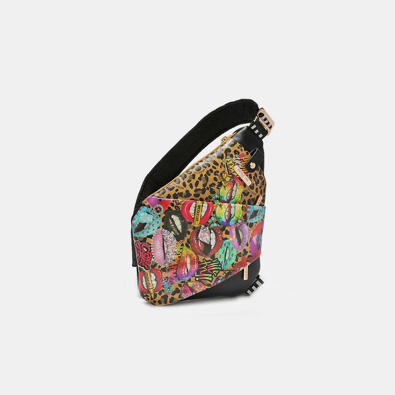 Vegan Leather Printed Crossbody Bag - Tigbul's Variety Fashion Shop