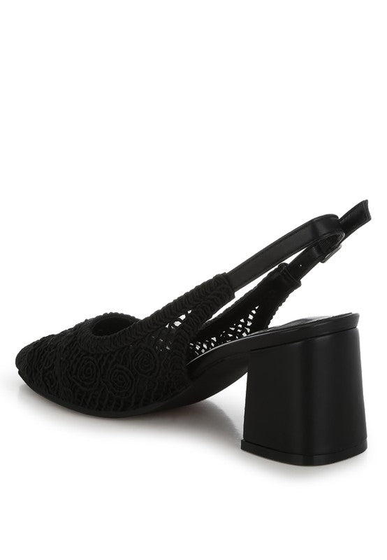 Tolina Woven Design Slingback Sandals - Tigbul's Variety Fashion Shop
