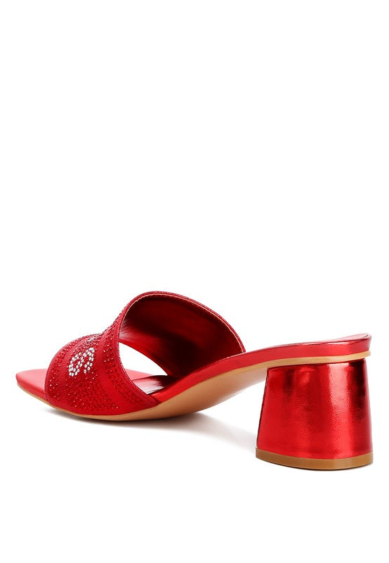 Messels Diamante Embellished Paris Sandals - Tigbul's Variety Fashion Shop