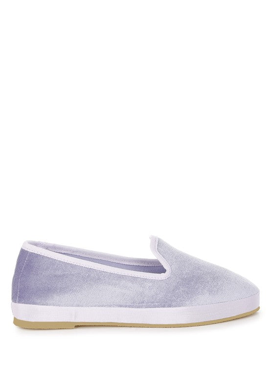Saba Velvet Round Toe Slip-On Loafers - Tigbul's Variety Fashion Shop
