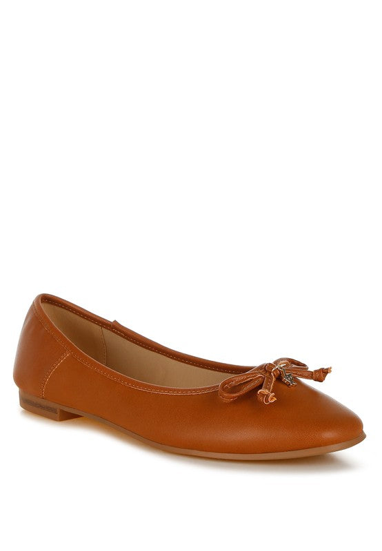 Enchanted Faux Leather Casual Ballerinas - Tigbul's Variety Fashion Shop