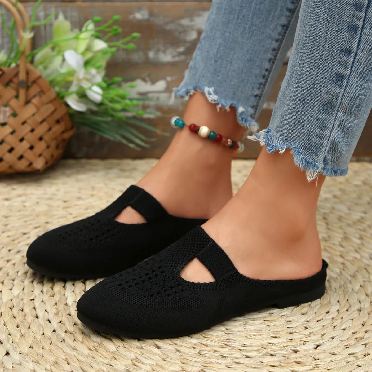 Round Toe Flat Slip-Ons - Tigbul's Variety Fashion Shop