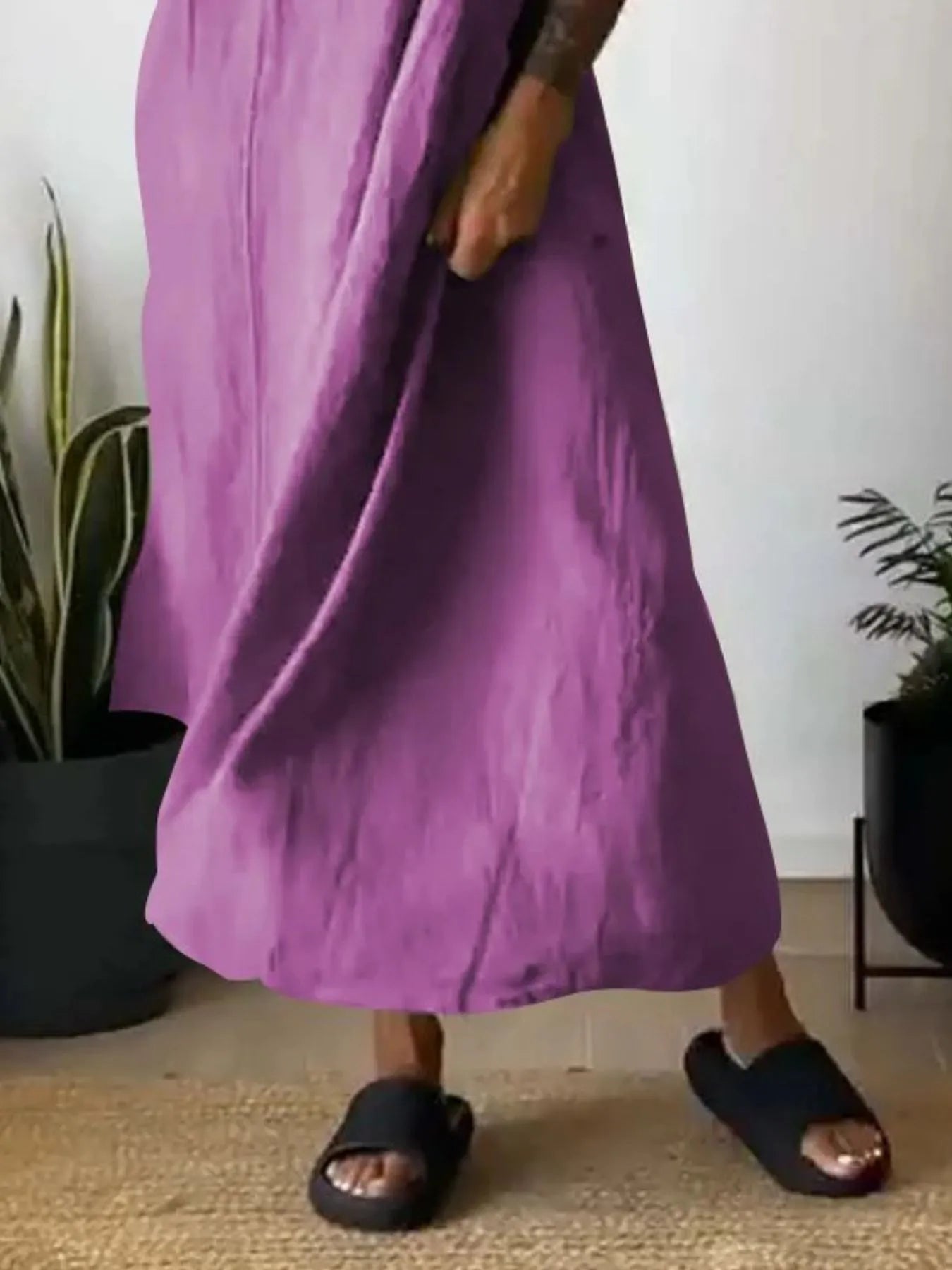 Ruched Cami Maxi Dress with Pockets Size Small - 5XL Plus - Tigbul's Variety Fashion Shop