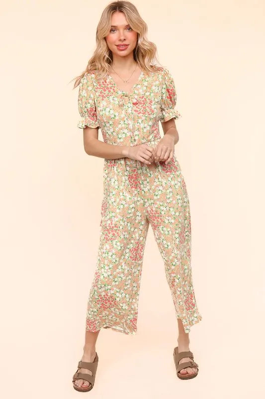 Flora Knit Spring Jumpsuit With Side Pockets - Tigbul's Variety Fashion Shop