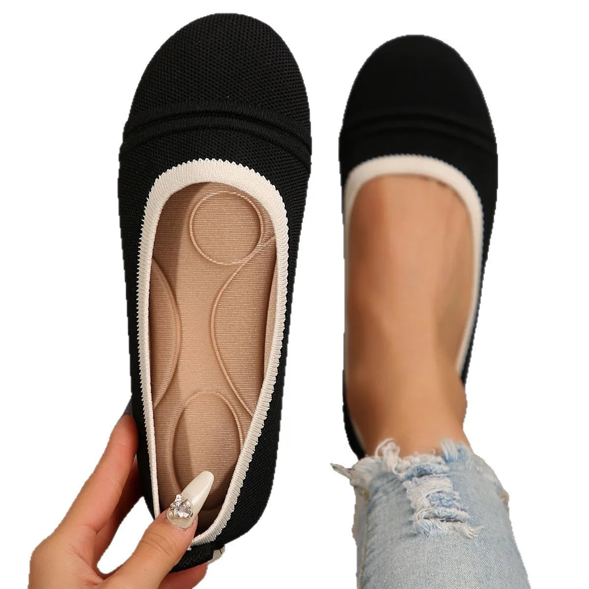Round Toe Flat Slip-Ons - Tigbul's Variety Fashion Shop