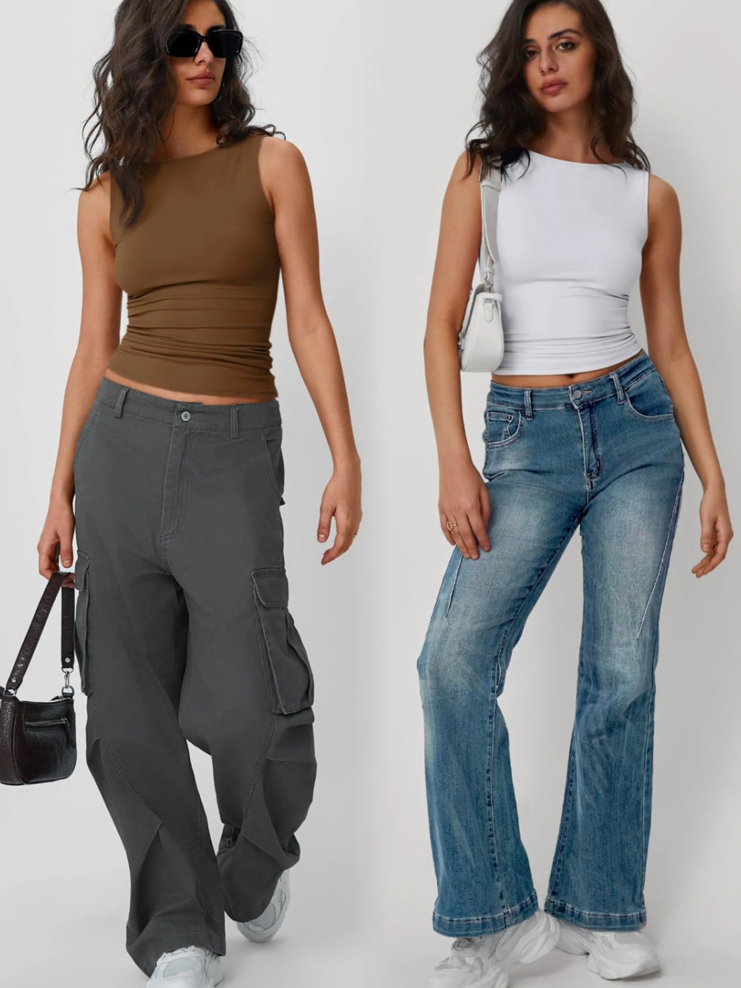2 Piece Round Neck Tank - Tigbul's Variety Fashion Shop