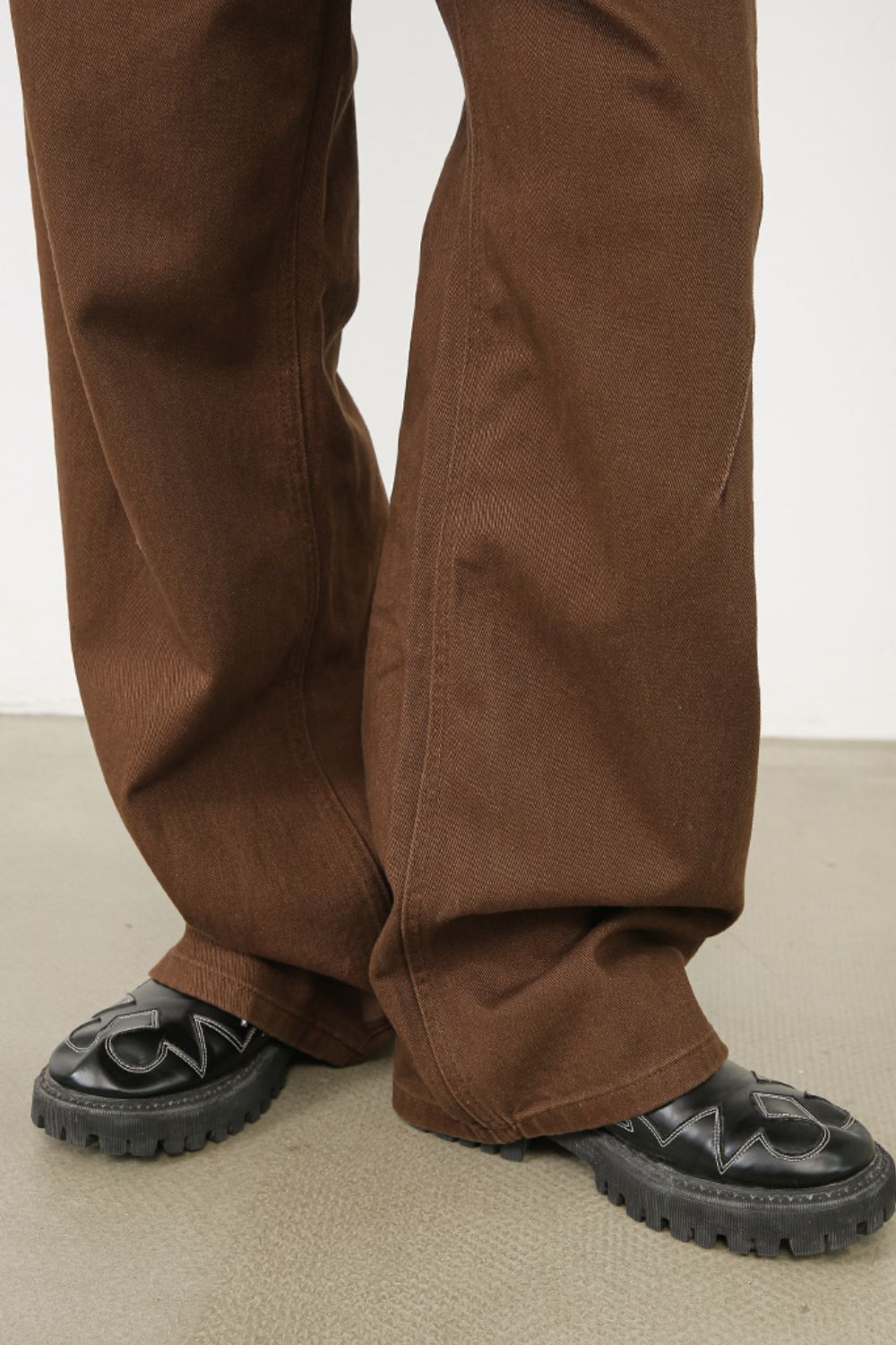 Men's Loose Fit Brown Jeans - Tigbul's Variety Fashion Shop