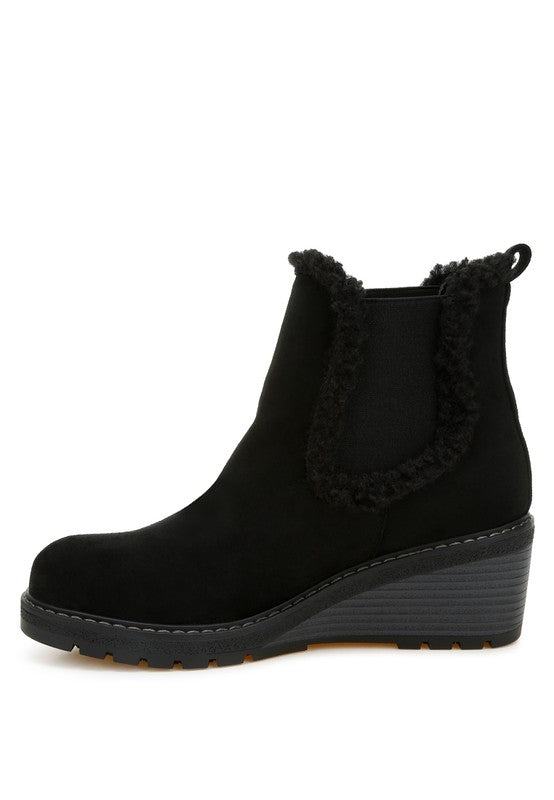 Thunderhoof Faux Fur Lined Chelsea Boots - Tigbul's Variety Fashion Shop