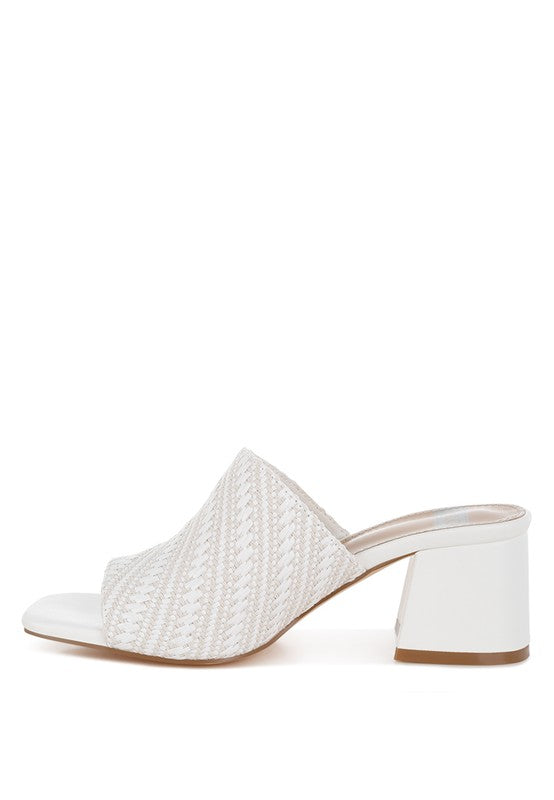 Morgana Woven Raffia Slip Ons - Tigbul's Variety Fashion Shop