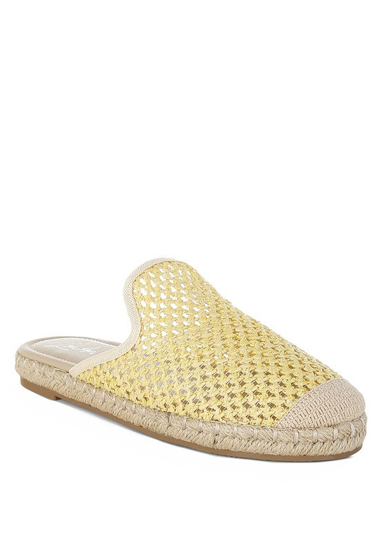 Nongai Raffia Espadrilles Mules - Tigbul's Variety Fashion Shop