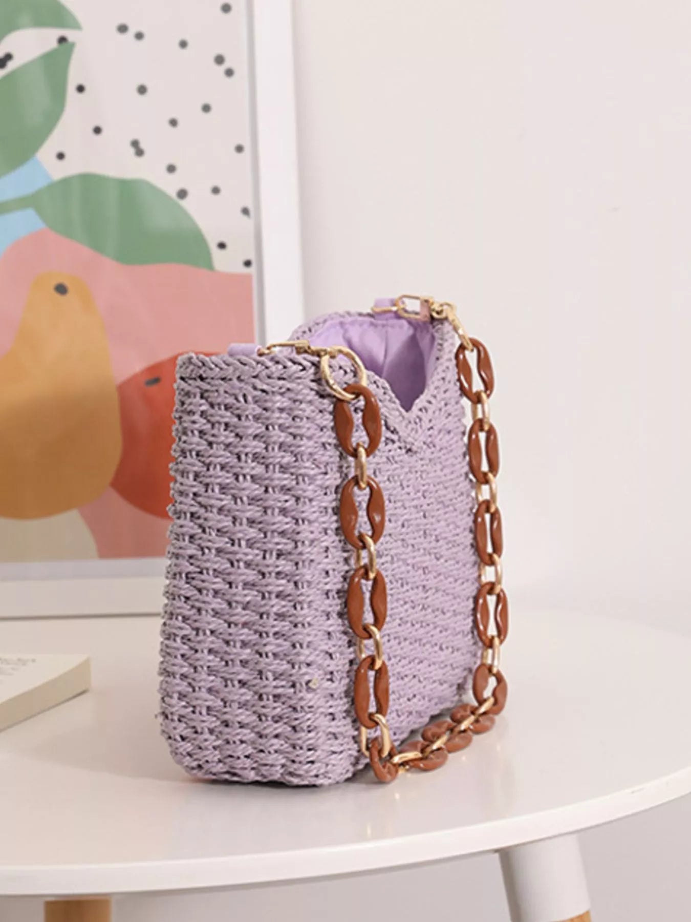 Woven Straw Shoulder Bag - Tigbul's Variety Fashion Shop