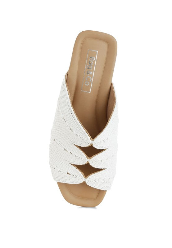 Daisy Doe Raffia Square Toe Flats - Tigbul's Variety Fashion Shop